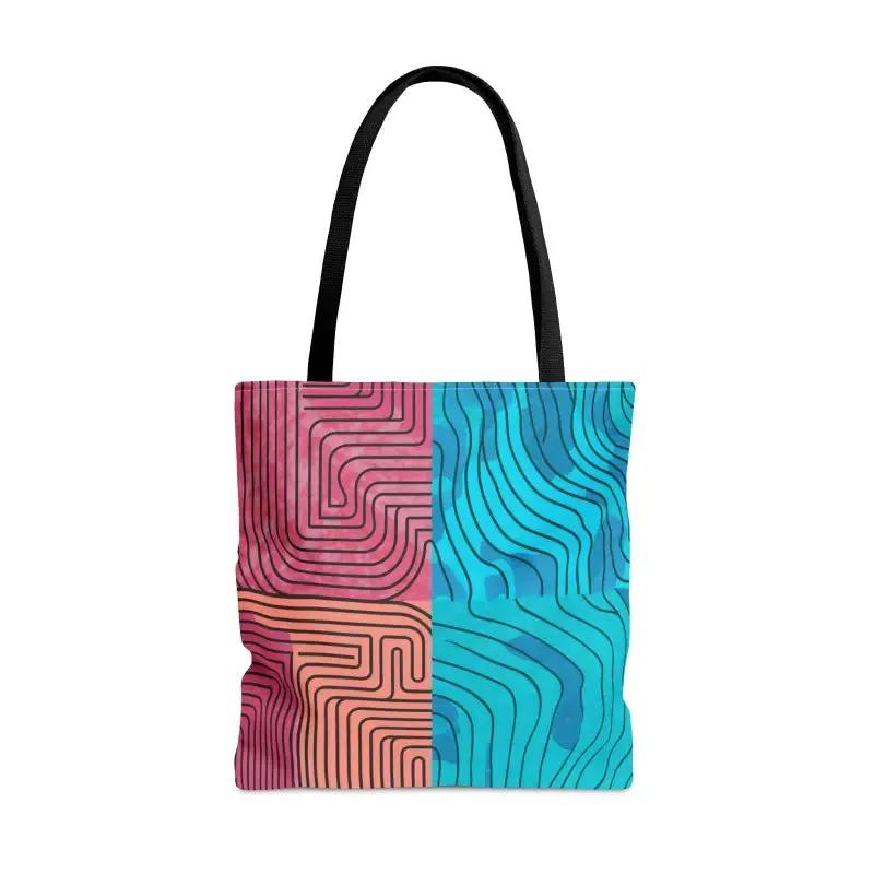 Expressive Abstract Lines Tote Bag for Bold Style