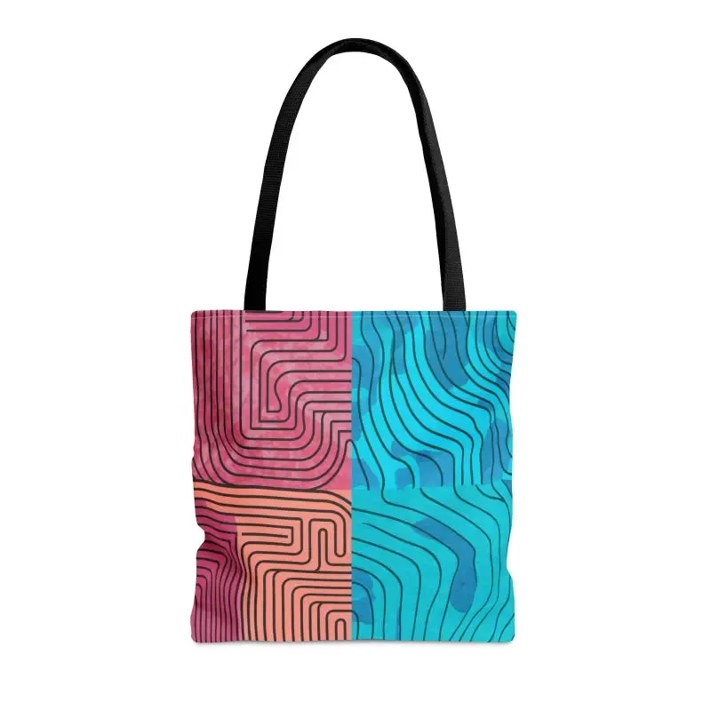 Expressive Abstract Lines Tote Bag for Bold Style