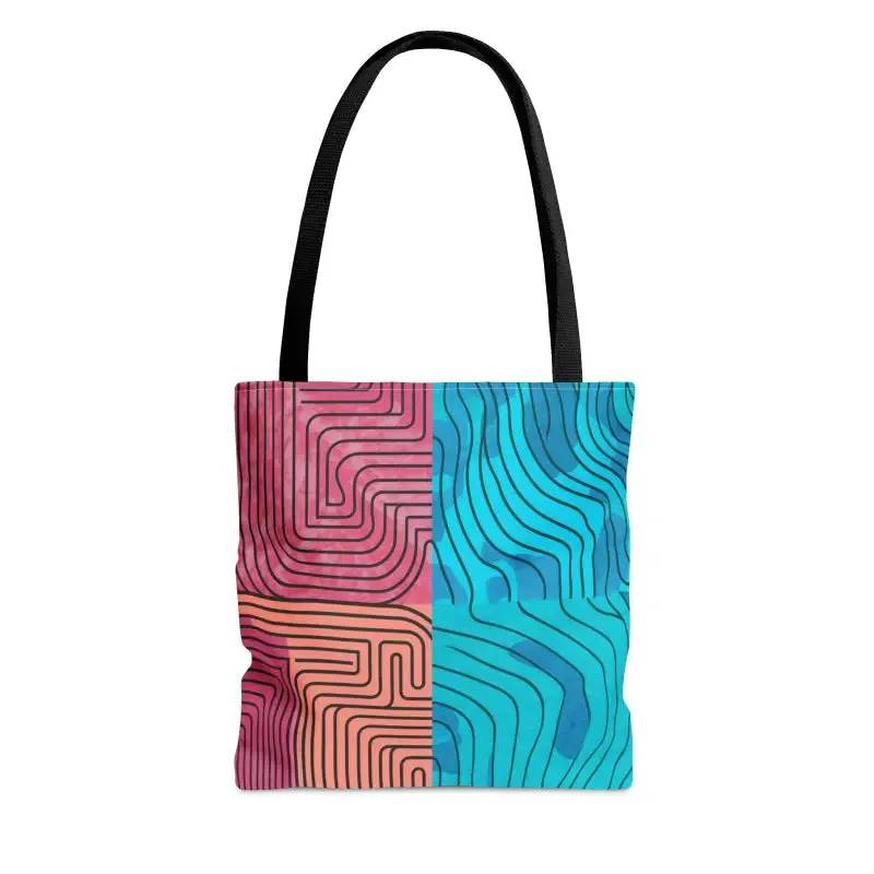 Expressive Abstract Lines Tote Bag for Bold Style