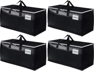 Extra Large Moving Boxes-Moving Bags with Zipper, Carrying Handles and Tag Pocket-Moving Supplies for Space Saving-Totes for Storage - for moving, Storage, Camping and Travel 93L-4 Pack