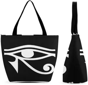 Eye Of RA Horus Egyptian God Large Fashion Totes Bag Women's Casual Purses Work Handbags Shopping Bag