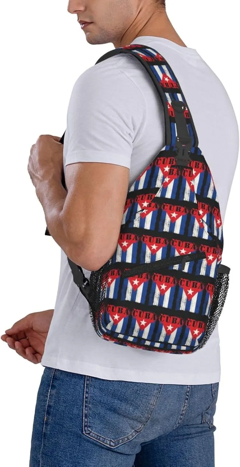 Faith Family Freedom Christian Vintage Usa Flag Sling Bag Chest Bags Casual Crossbody Bag Travel Shoulder Backpack