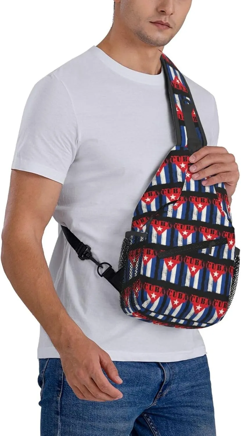 Faith Family Freedom Christian Vintage Usa Flag Sling Bag Chest Bags Casual Crossbody Bag Travel Shoulder Backpack