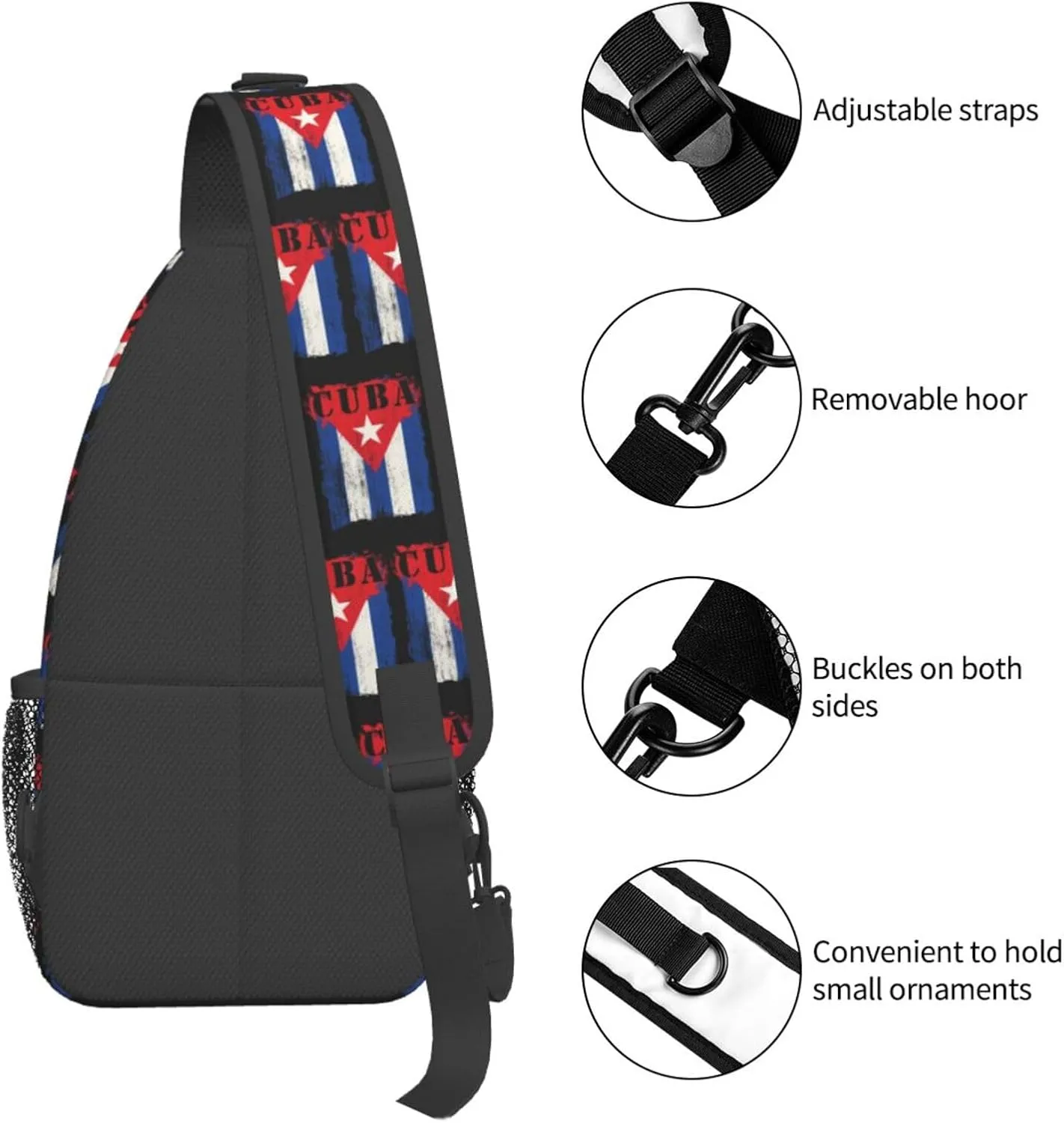 Faith Family Freedom Christian Vintage Usa Flag Sling Bag Chest Bags Casual Crossbody Bag Travel Shoulder Backpack