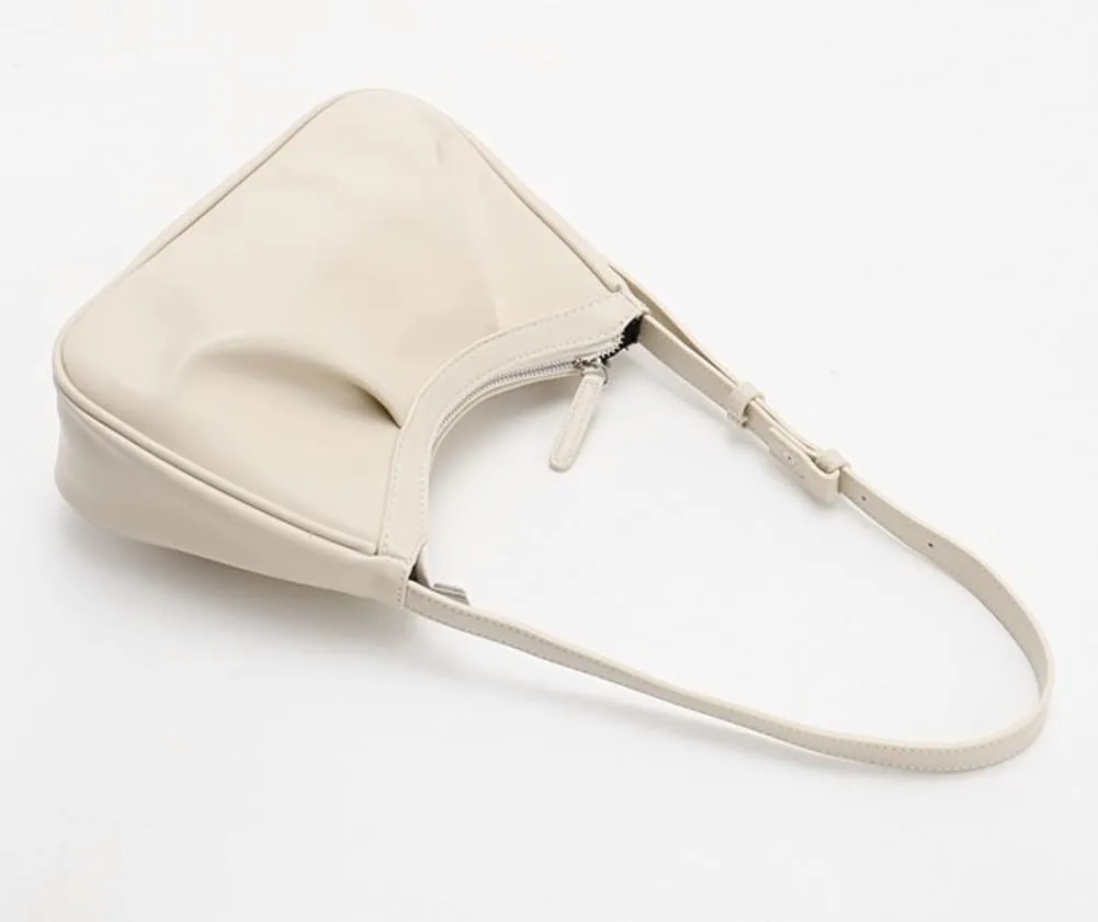 Fashion PU Leather Shoulder Bag for Women Cloud Cute Purse Totes Handbag Underarm Top Handle Bag Pleated Satchel