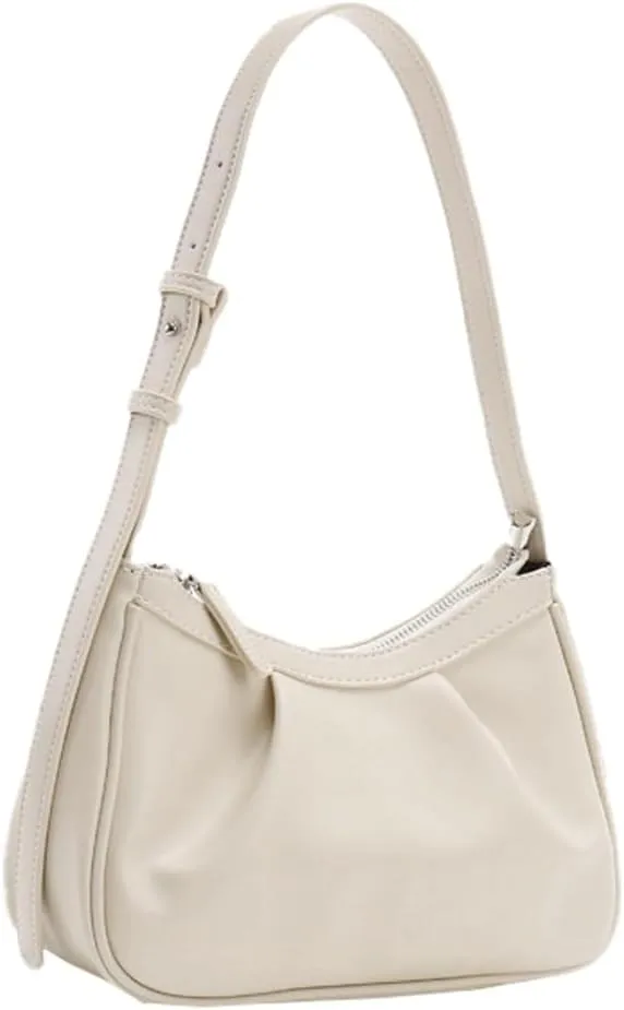 Fashion PU Leather Shoulder Bag for Women Cloud Cute Purse Totes Handbag Underarm Top Handle Bag Pleated Satchel