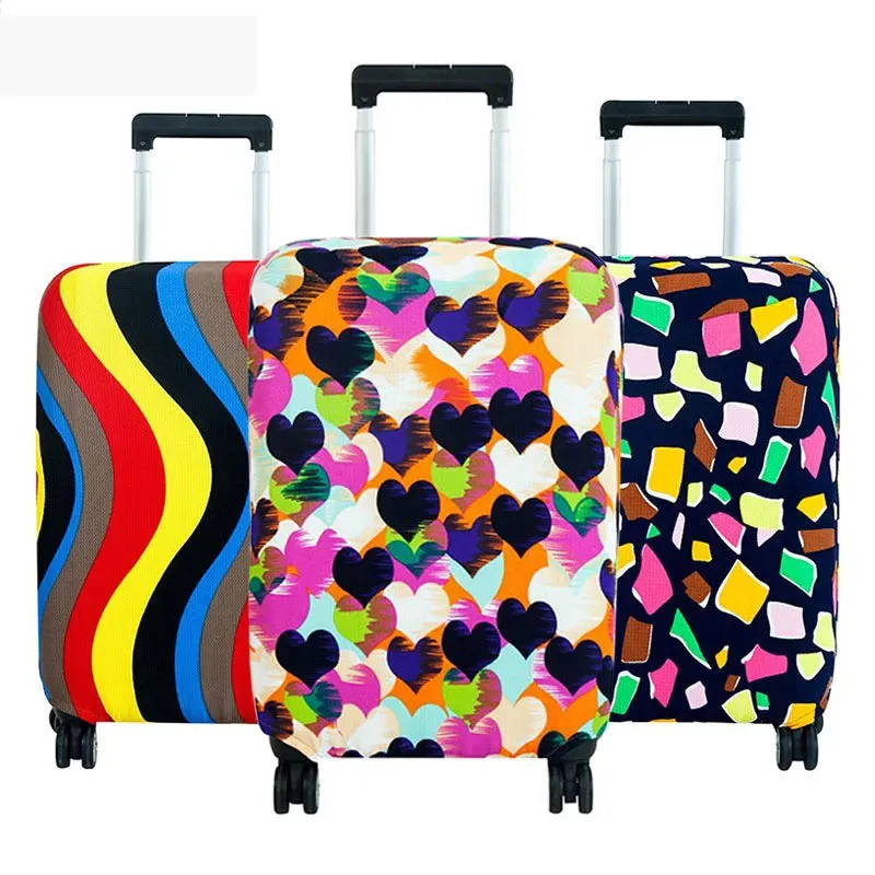 Fashionable Suitcase Cover with Heart-Shaped Design