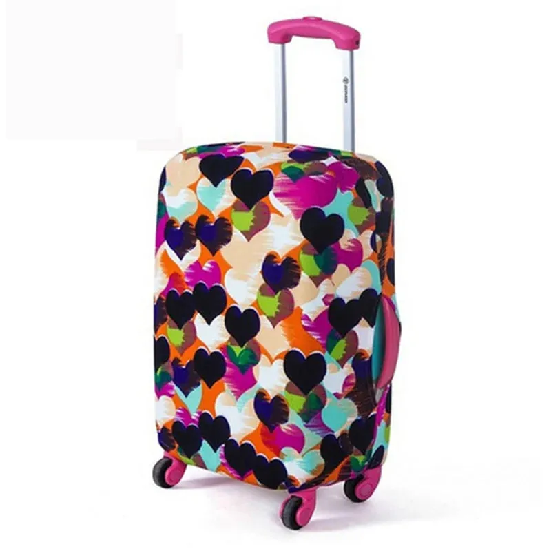 Fashionable Suitcase Cover with Heart-Shaped Design