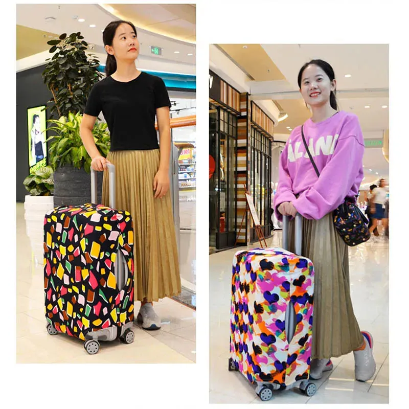 Fashionable Suitcase Cover with Heart-Shaped Design