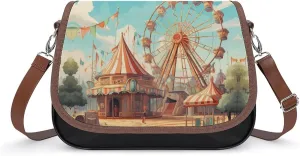 Ferris Wheel Entertainment Women's Crossbody Bags PU Leather Bag Handbags Mini Shoulder Bag Messenger Bag