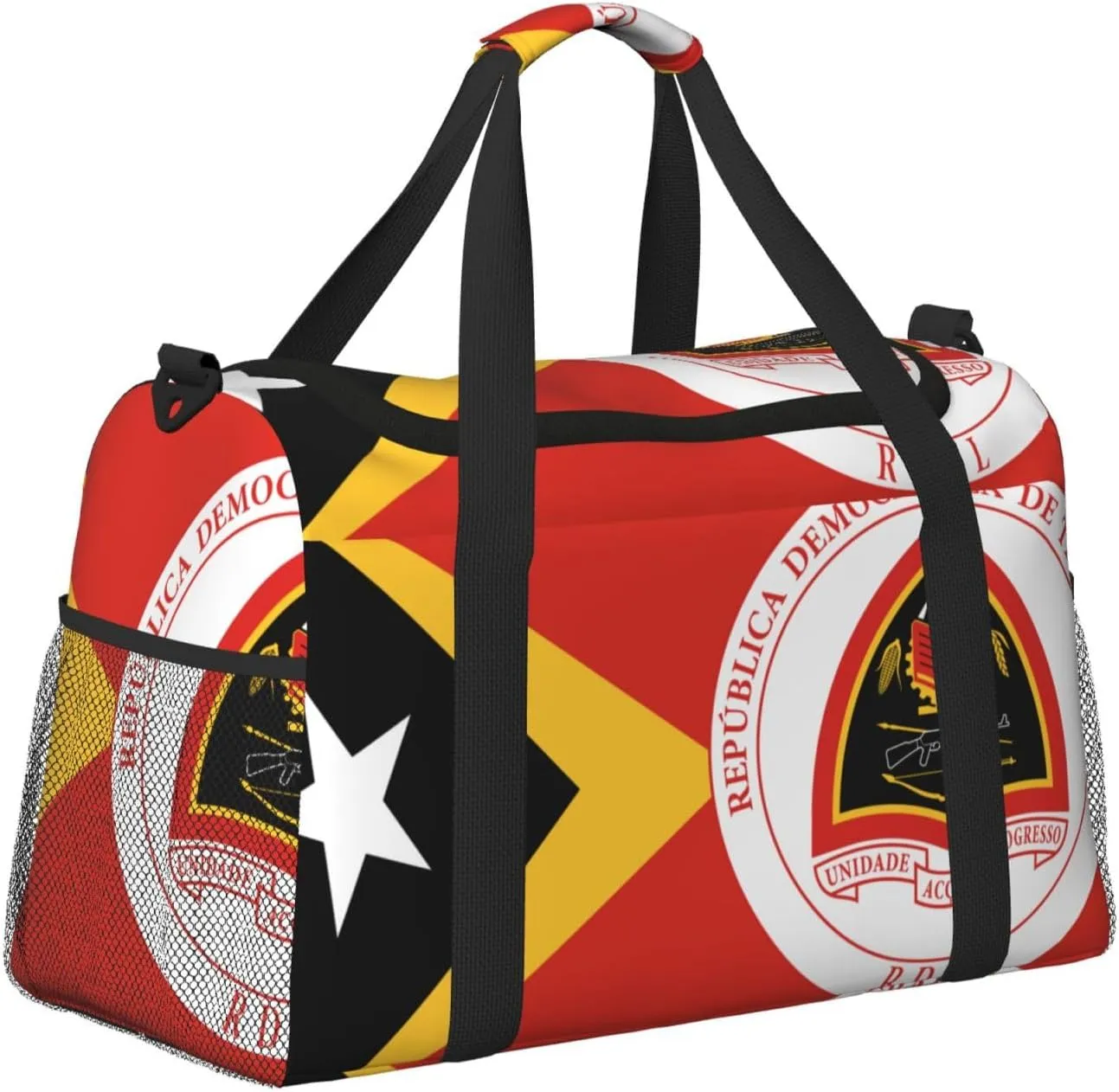 Flag Of East Timor Travel Duffel Bag Large Foldable Waterproof Overnight Bag For Beach Swim Bags Pool Sports Gym