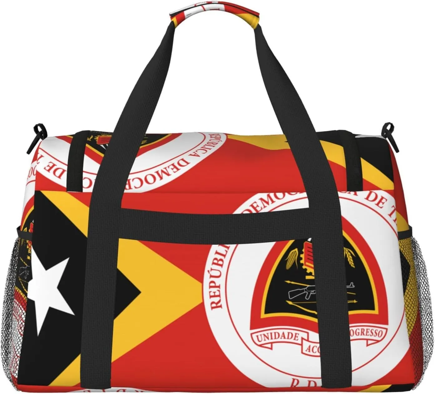 Flag Of East Timor Travel Duffel Bag Large Foldable Waterproof Overnight Bag For Beach Swim Bags Pool Sports Gym