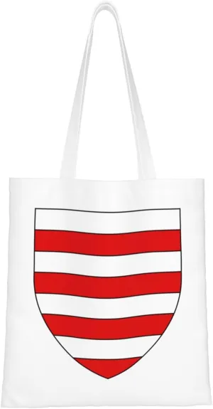 Flag Of Grouville Parish, Jersey Tote Bag for Women Canvas Shopping Bags Reusable Beach Bag Grocery Bags Tote Shoulder Bag Gift Bags
