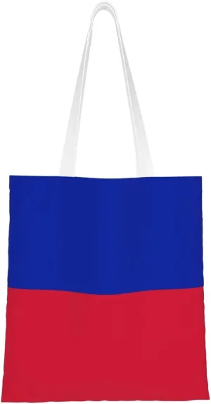 Flag of Haiti (civil) Tote Bag for Women Canvas Shopping Bags Reusable Beach Bag Grocery Bags Tote Shoulder Bag Gift Bags