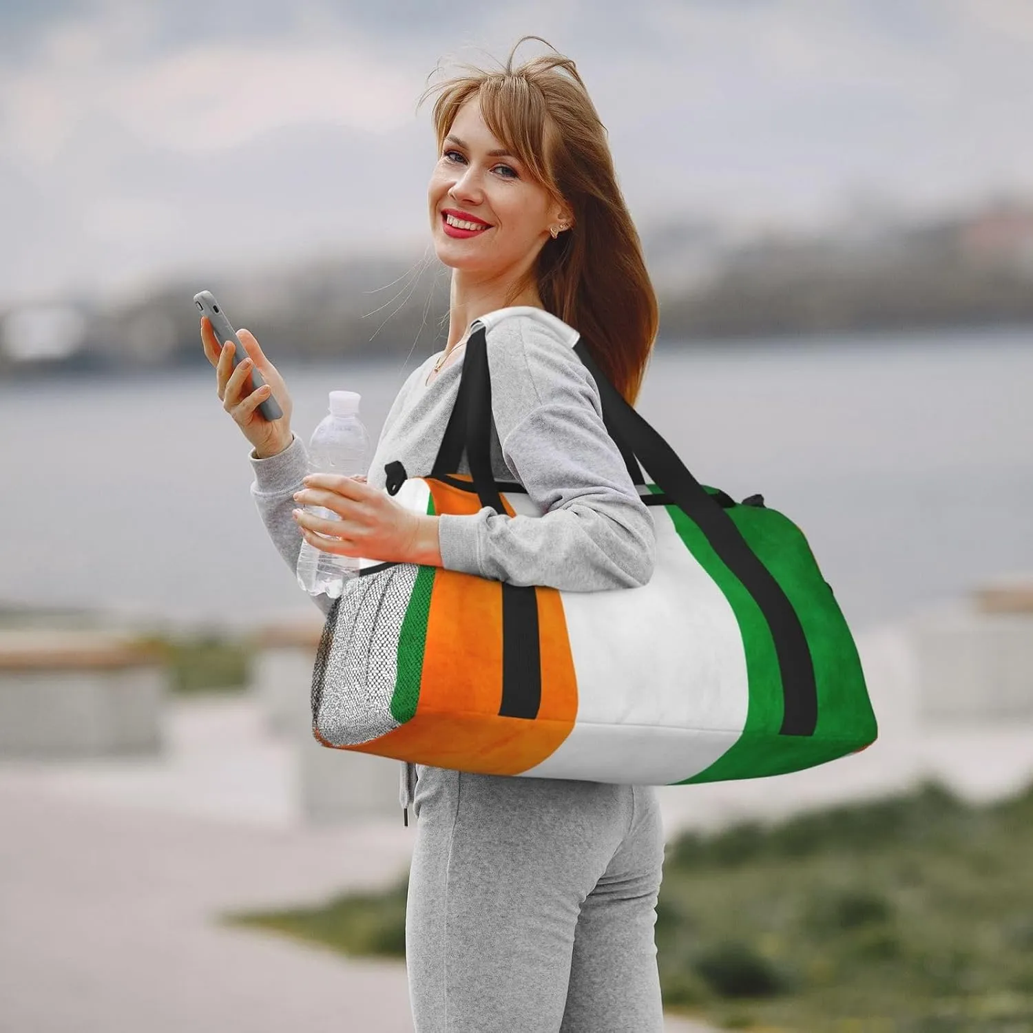 Flag Of Ivory Coast Travel Duffel Bag Large Foldable Waterproof Overnight Bag For Beach Swim Bags Pool Sports Gym