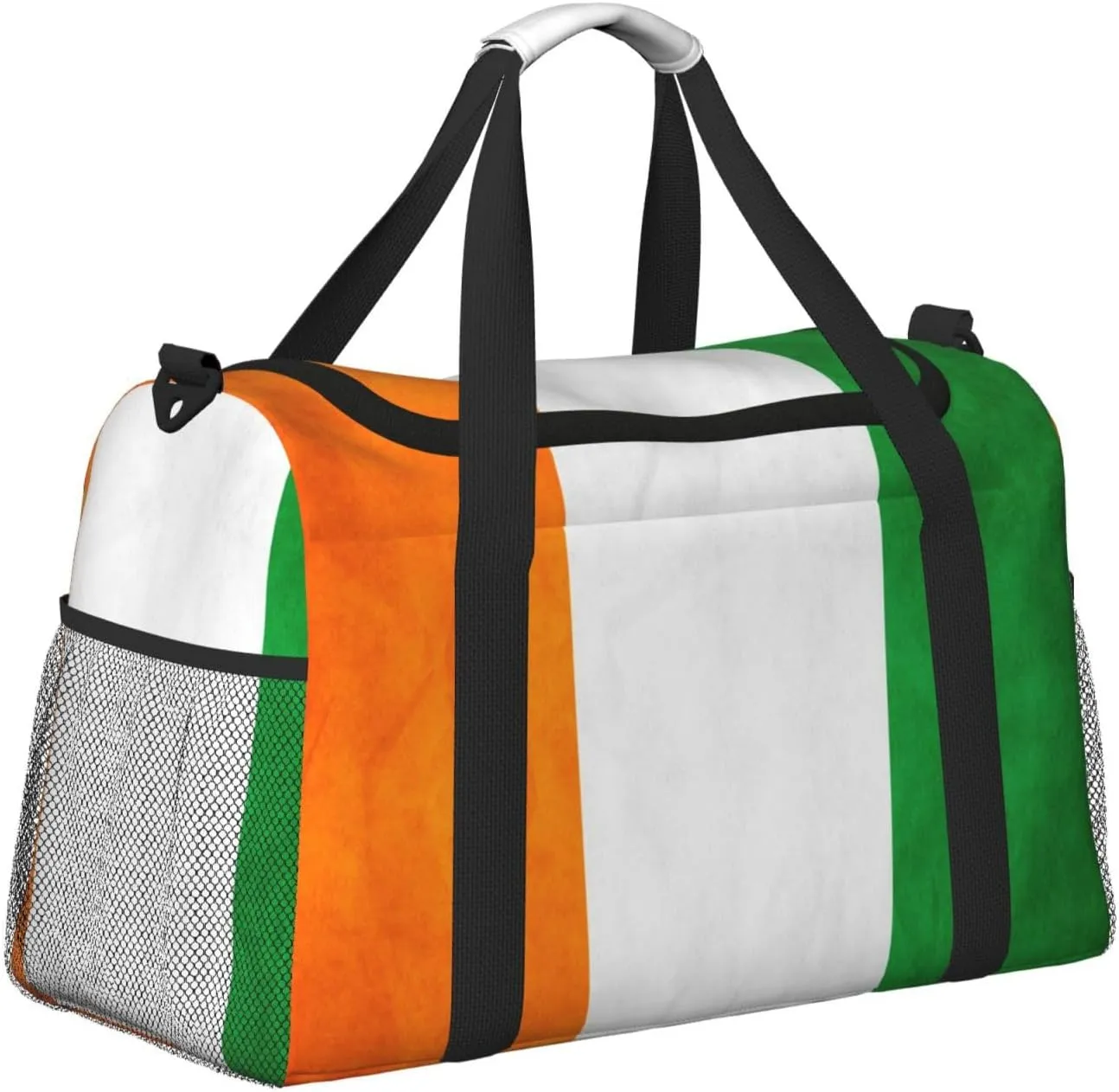 Flag Of Ivory Coast Travel Duffel Bag Large Foldable Waterproof Overnight Bag For Beach Swim Bags Pool Sports Gym