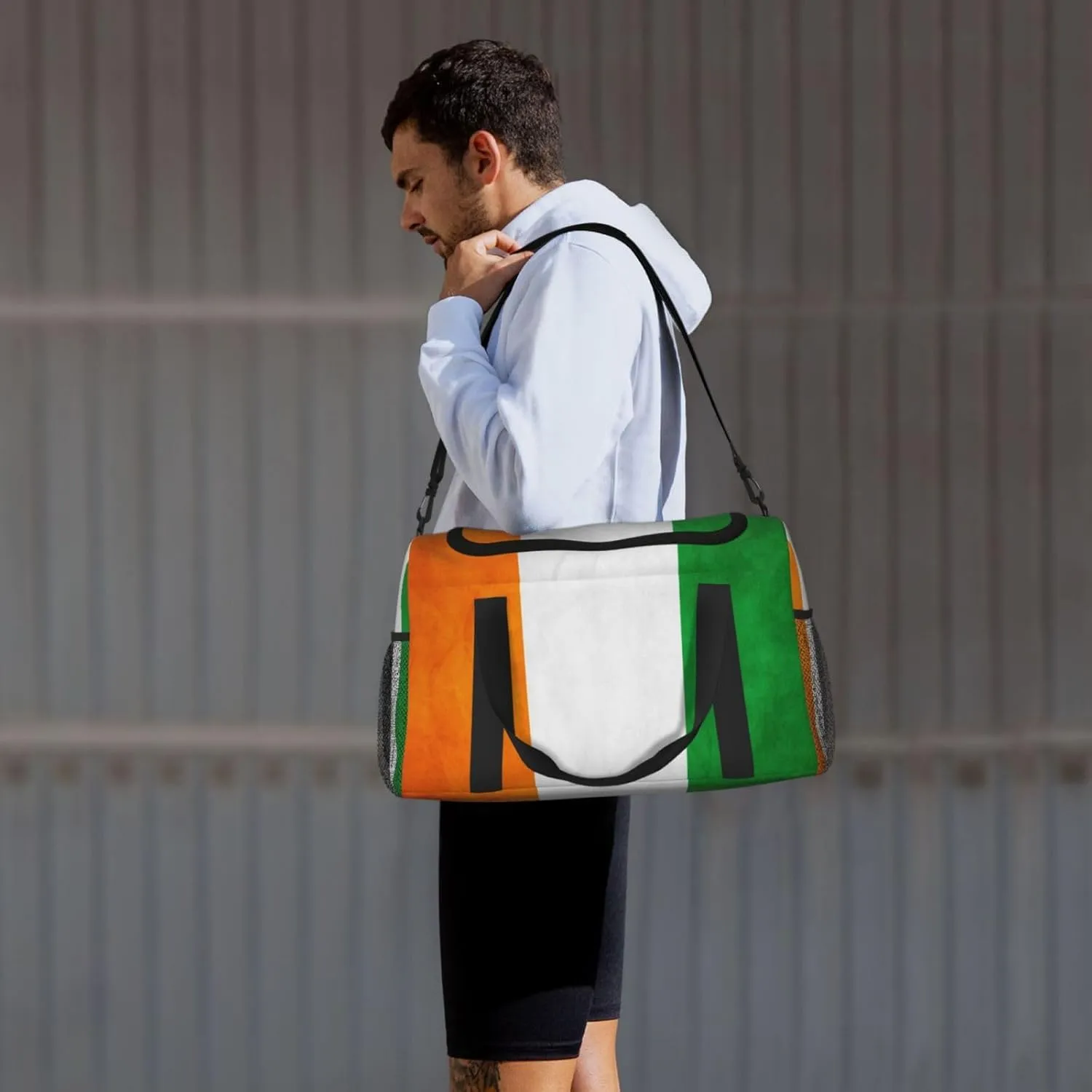 Flag Of Ivory Coast Travel Duffel Bag Large Foldable Waterproof Overnight Bag For Beach Swim Bags Pool Sports Gym