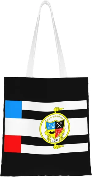 Flag Of Knoxville, Tennessee Tote Bag for Women Canvas Shopping Bags Reusable Large Capacity Casual Shoulder Handbags Grocery Bags DIY Gift Bags