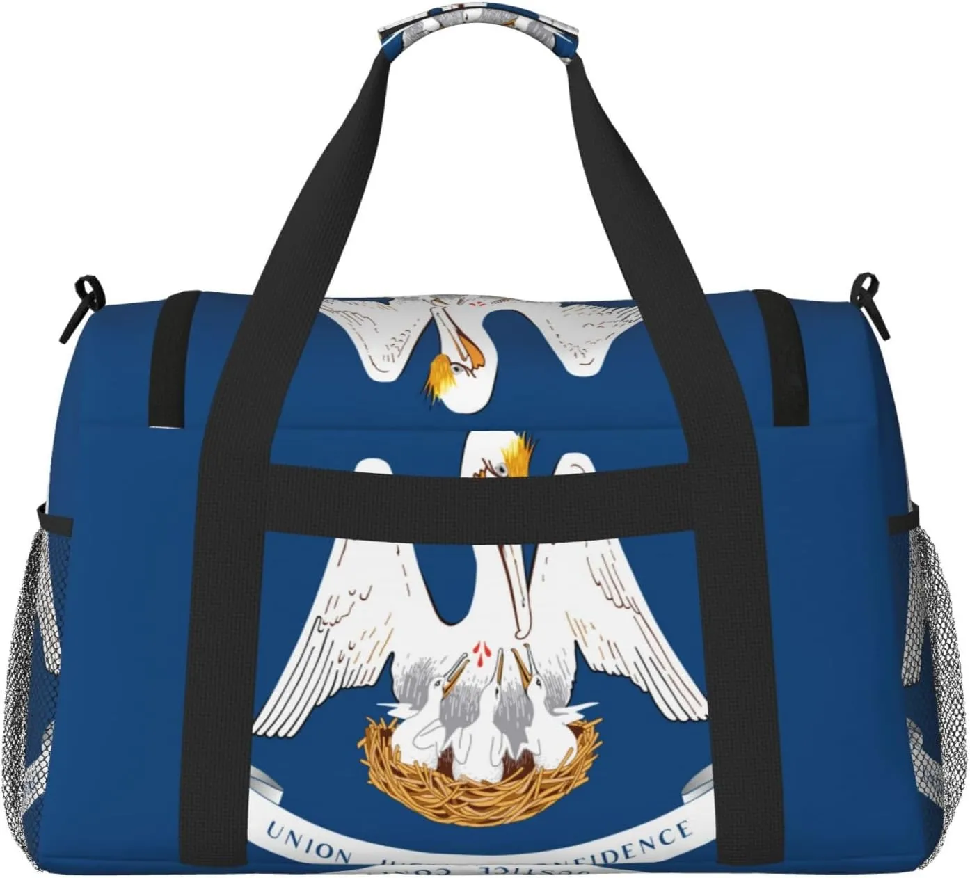 Flag Of Louisiana Travel Duffel Bag Large Foldable Waterproof Overnight Bag For Beach Swim Bags Pool Sports Gym