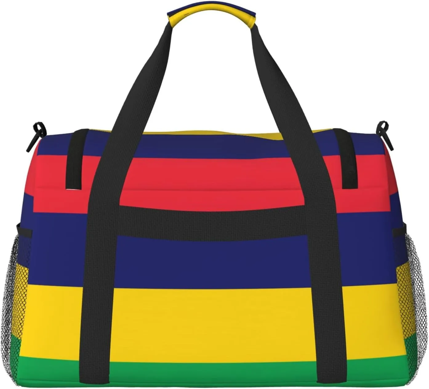 Flag Of Mauritius Travel Duffel Bag Large Foldable Waterproof Overnight Bag For Beach Swim Bags Pool Sports Gym