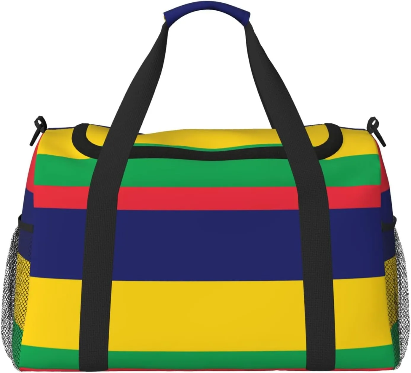 Flag Of Mauritius Travel Duffel Bag Large Foldable Waterproof Overnight Bag For Beach Swim Bags Pool Sports Gym