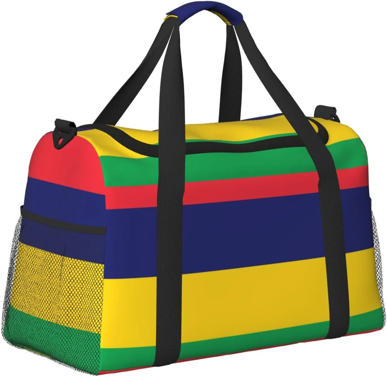 Flag Of Mauritius Travel Duffel Bag Large Foldable Waterproof Overnight Bag For Beach Swim Bags Pool Sports Gym