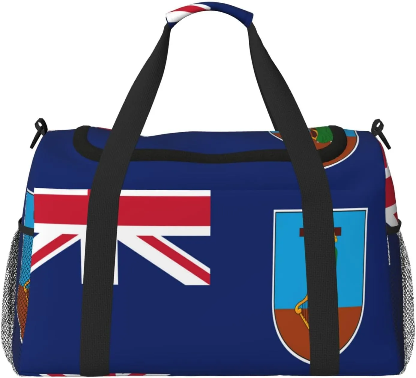 Flag Of Montserrat Travel Duffel Bag Large Foldable Waterproof Overnight Bag For Beach Swim Bags Pool Sports Gym