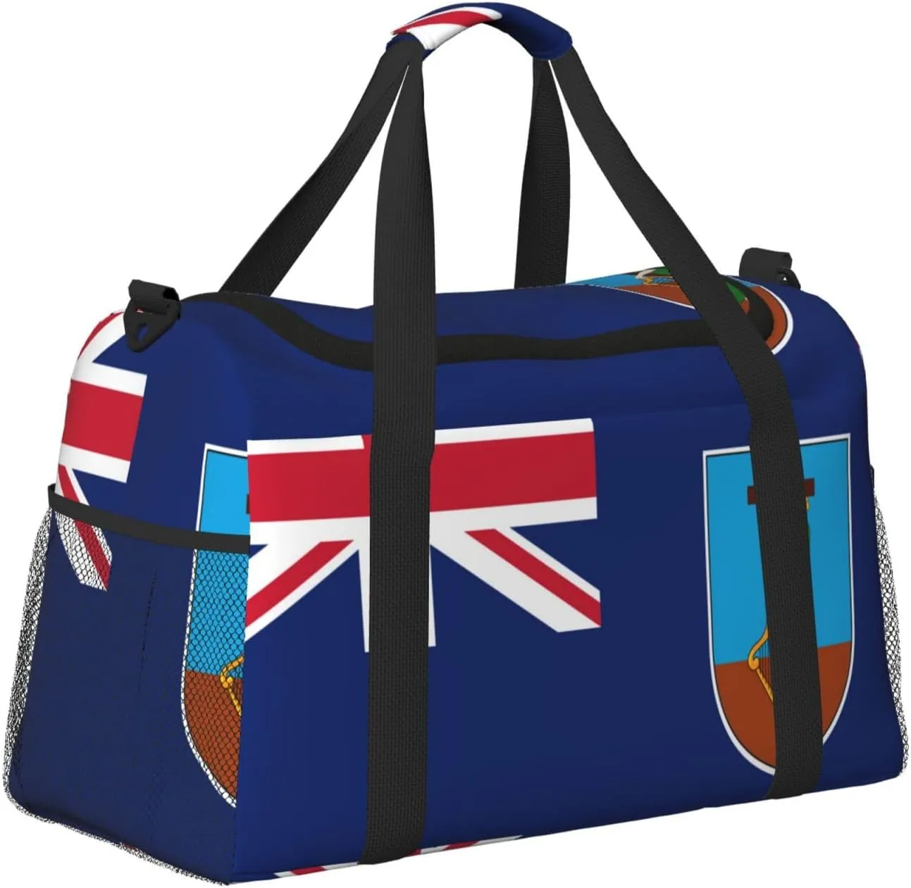 Flag Of Montserrat Travel Duffel Bag Large Foldable Waterproof Overnight Bag For Beach Swim Bags Pool Sports Gym