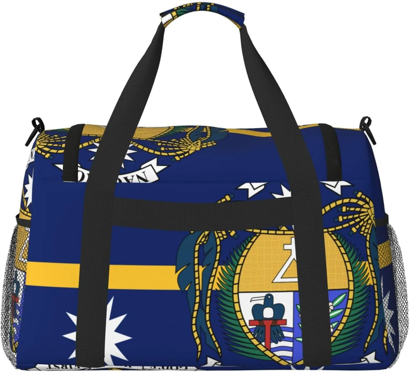 Flag Of Nauru Travel Duffel Bag Large Foldable Waterproof Overnight Bag For Beach Swim Bags Pool Sports Gym