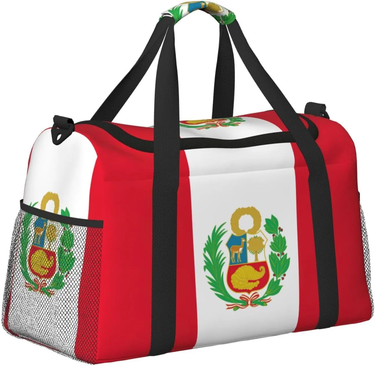 Flag Of Peru Travel Bag, Weekender Bags For Women Men For Outdoor Adventures, Ideal For Camping And Hiking