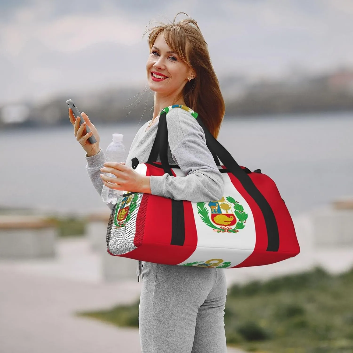 Flag Of Peru Travel Bag, Weekender Bags For Women Men For Outdoor Adventures, Ideal For Camping And Hiking