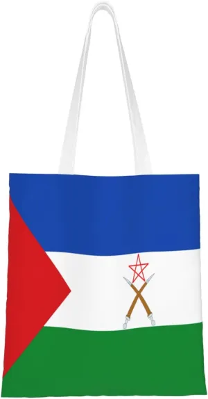 Flag of the Afar Region Tote Bag for Women Canvas Shopping Bags Reusable Beach Bag Grocery Bags Tote Shoulder Bag Gift Bags
