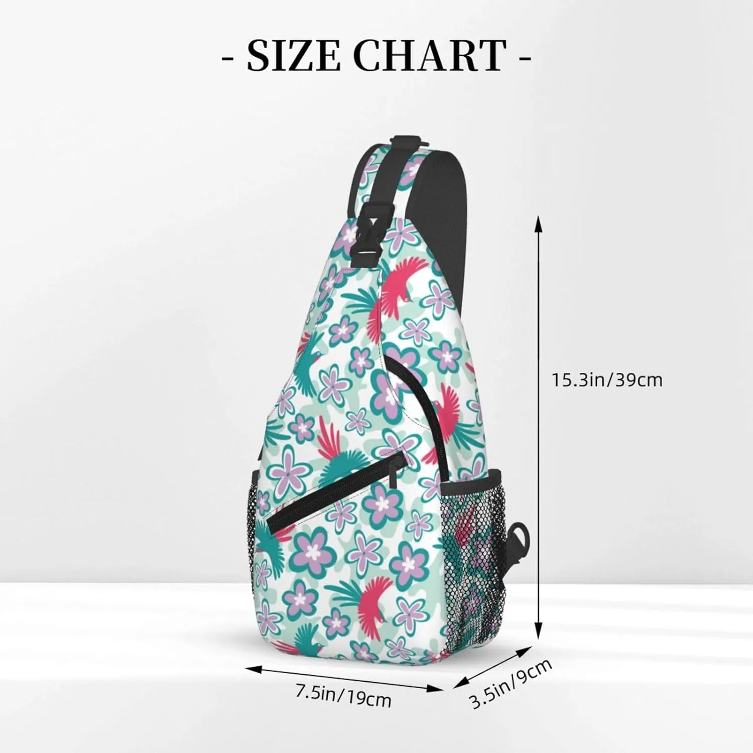 Flowers Chest Bags Crossbody Sling Bag Shoulder Bag Travel Hiking Daypack For Men Women