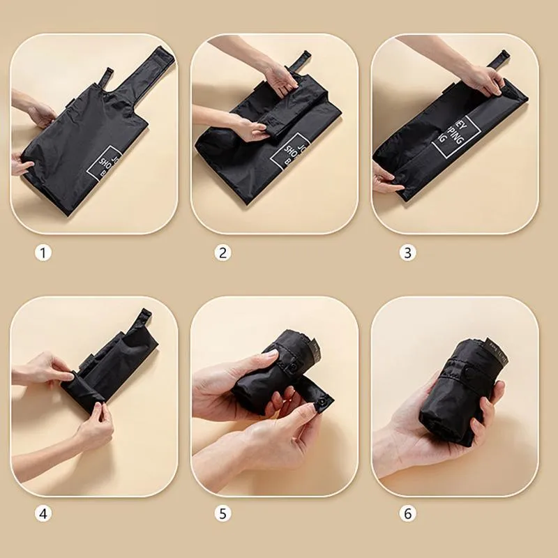 Foldable Waterproof Shopping Bags 1PC 3Colours