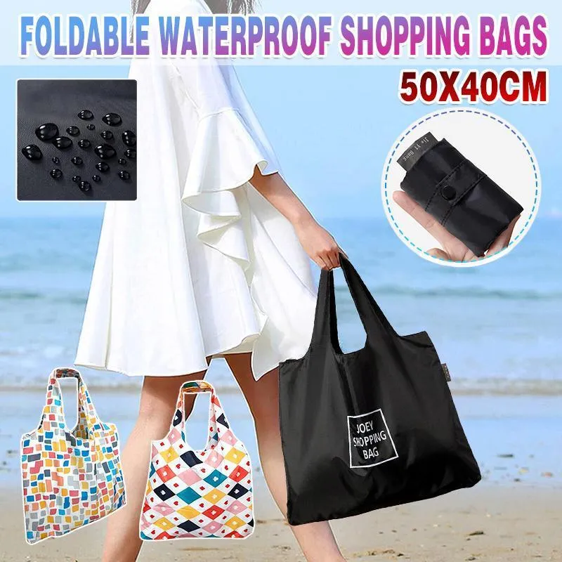 Foldable Waterproof Shopping Bags 1PC 3Colours