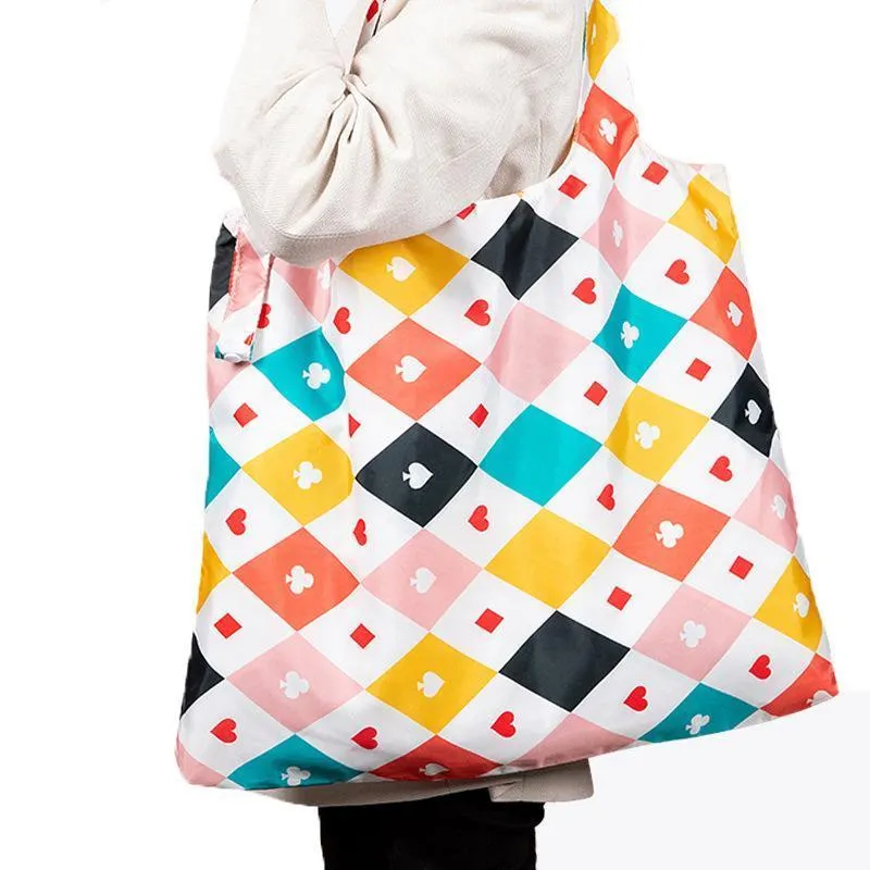 Foldable Waterproof Shopping Bags 1PC 3Colours