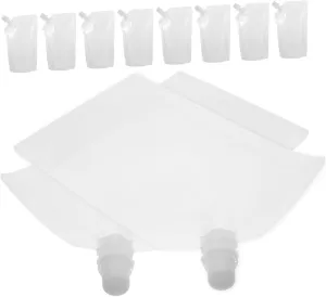 Food-grade Plastic Drink Pouches 55pcs Juice Pouches with Funnels Travel Liquor Bags for Sports