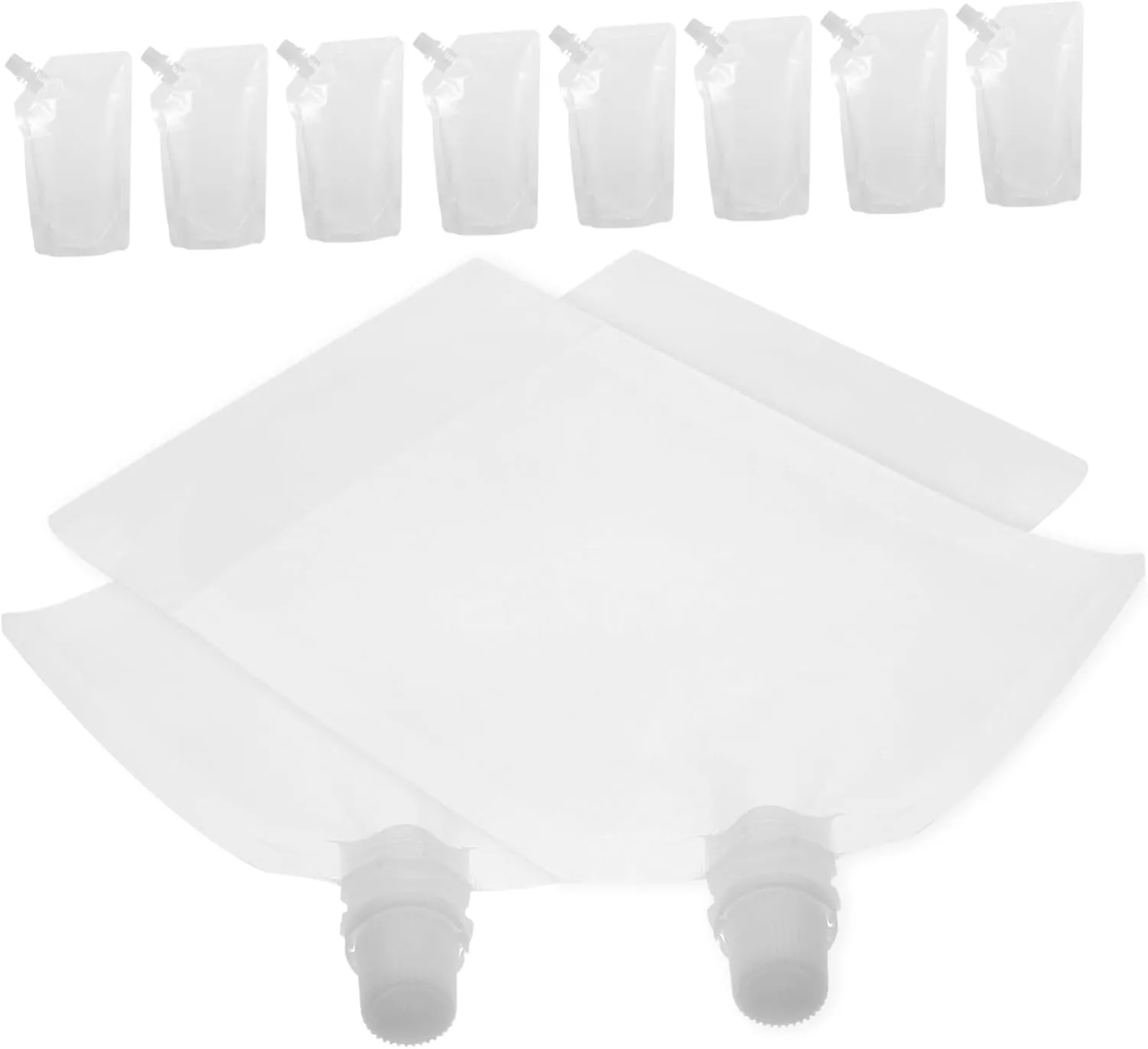 Food-grade Plastic Drink Pouches 55pcs Juice Pouches with Funnels Travel Liquor Bags for Sports