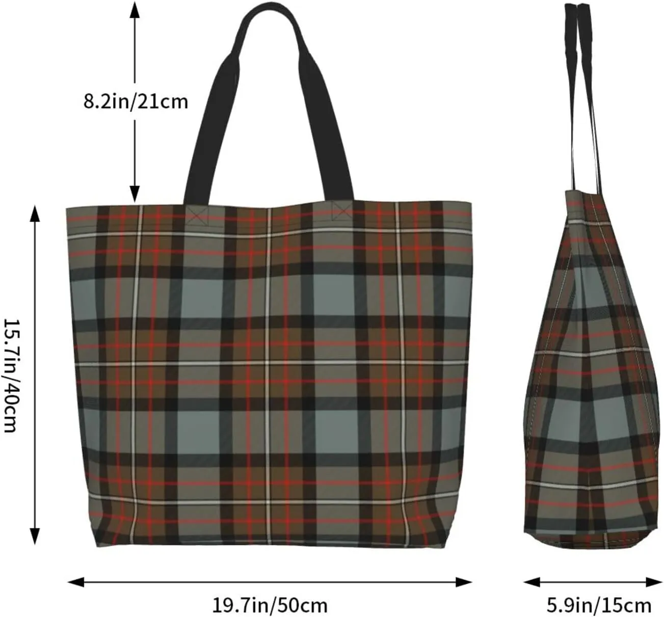 Forbes Ancient Tartan Tote Bag For Women Weekender Travel Bag Reusable Grocery Bags Large Totes Handbags