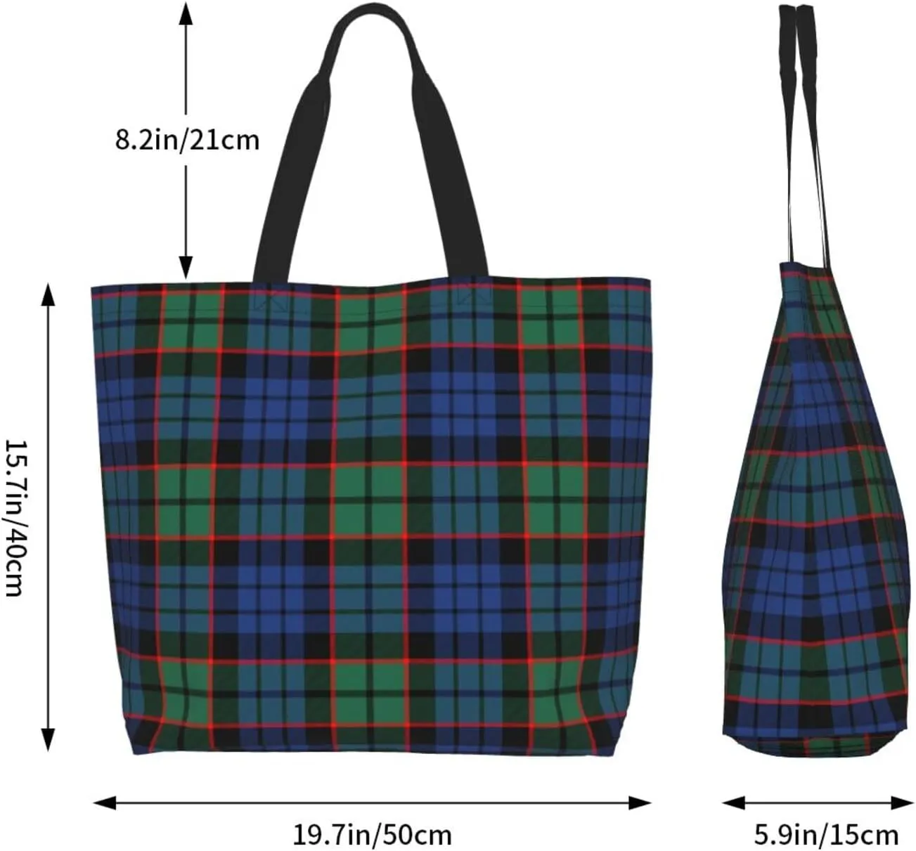Forbes Ancient Tartan Tote Bag For Women Weekender Travel Bag Reusable Grocery Bags Large Totes Handbags