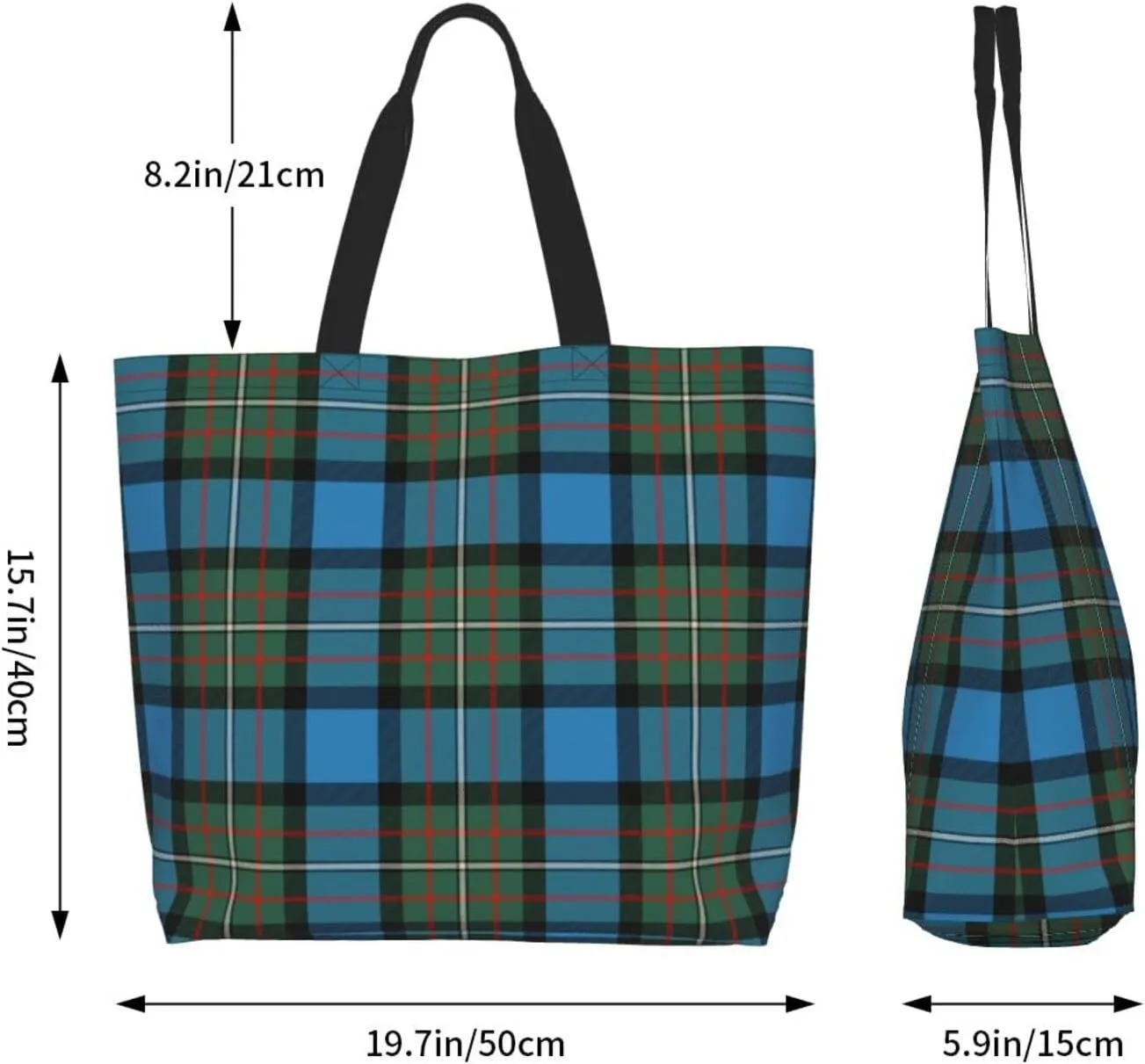 Forbes Ancient Tartan Tote Bag For Women Weekender Travel Bag Reusable Grocery Bags Large Totes Handbags