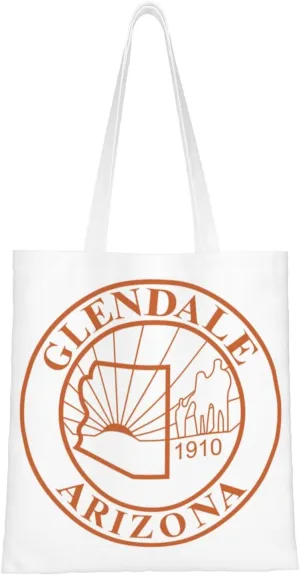 Former Flag Of Glendale, Arizona Tote Bag for Women Canvas Shopping Bags Reusable Beach Bag Grocery Bags Tote Shoulder Bag Gift Bags