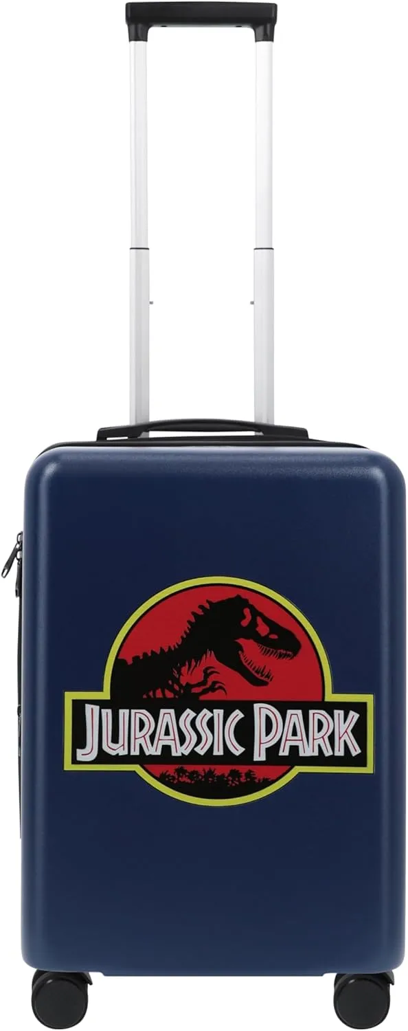 FUL Jurassic Park 22.5 Inch Carry On Luggage, Hardshell Rolling Suitcase with Spinner Wheels, Blue