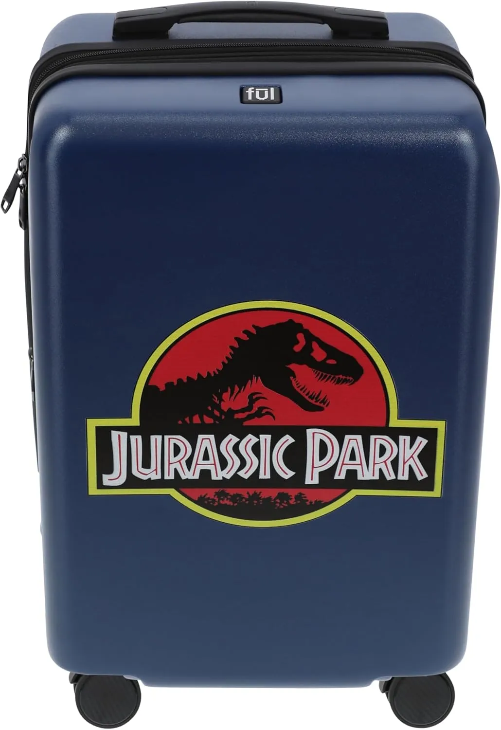 FUL Jurassic Park 22.5 Inch Carry On Luggage, Hardshell Rolling Suitcase with Spinner Wheels, Blue