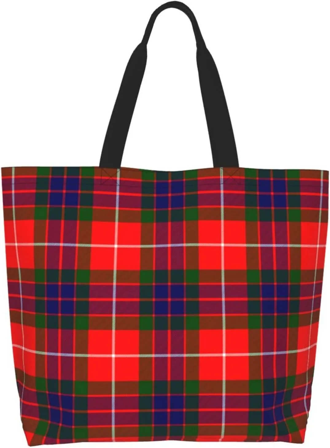 Georgia Tartan Tote Bag For Women Weekender Travel Bag Reusable Grocery Bags Large Totes Handbags