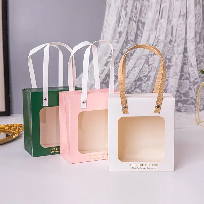 Gift Presentation with Window Gift Bags 3 Colors 20PCS