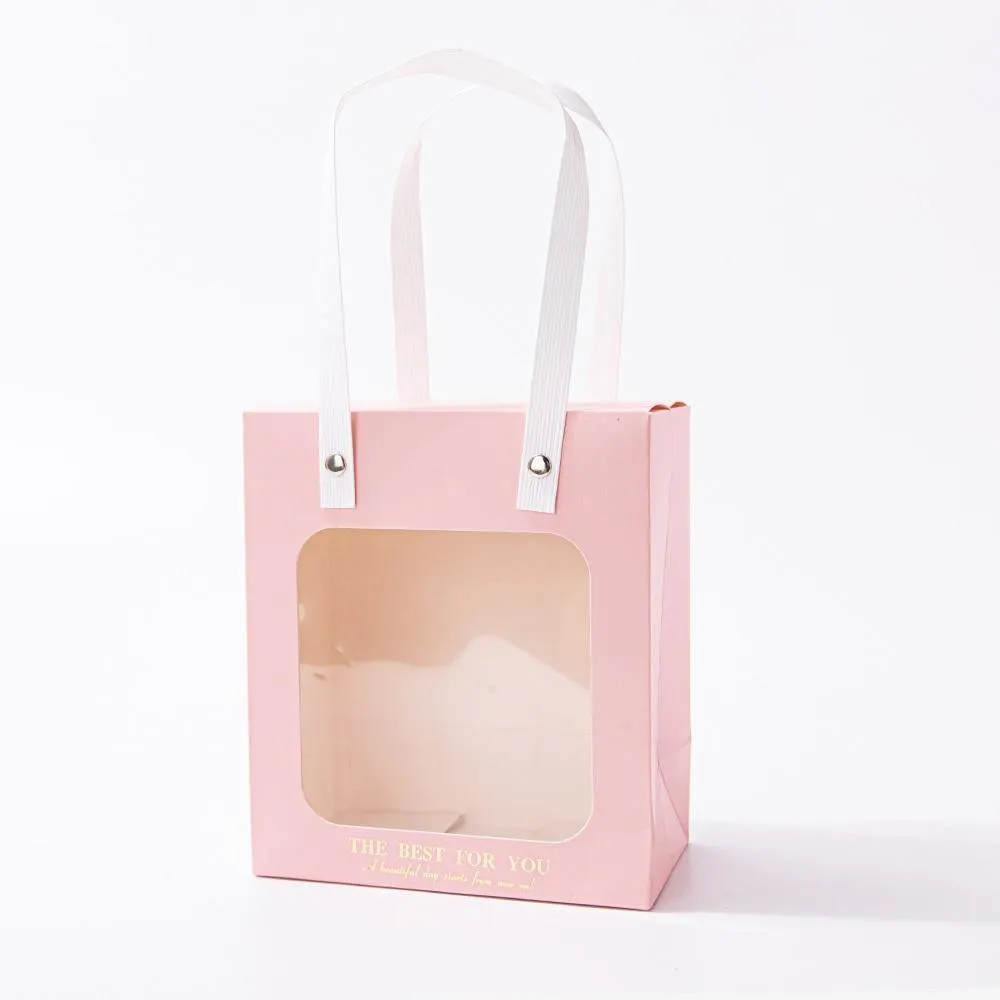 Gift Presentation with Window Gift Bags 3 Colors 20PCS