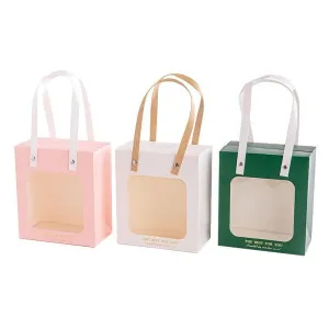 Gift Presentation with Window Gift Bags 3 Colors 20PCS