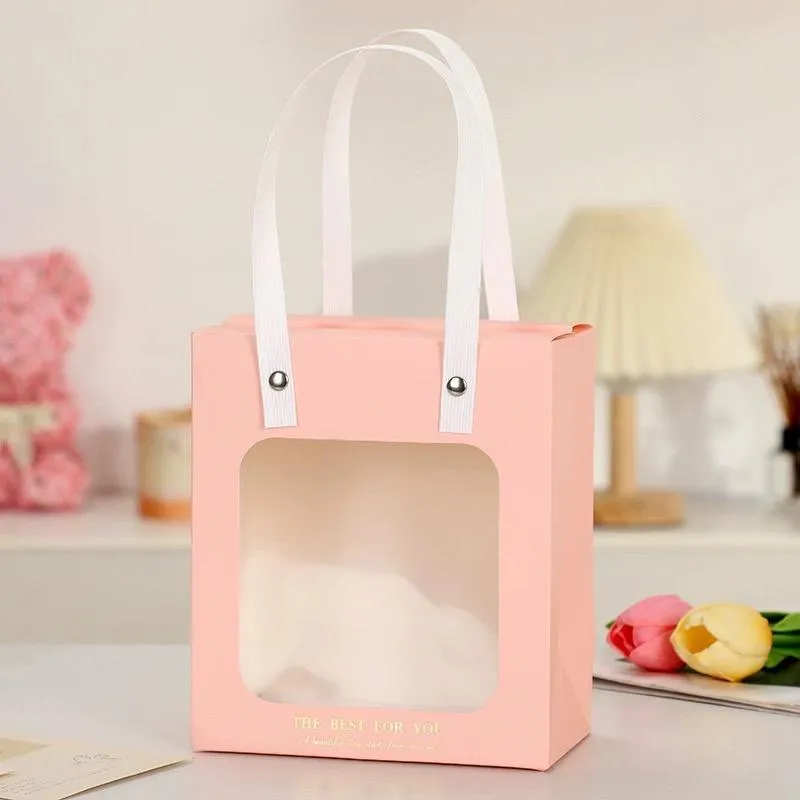 Gift Presentation with Window Gift Bags 3 Colors 20PCS