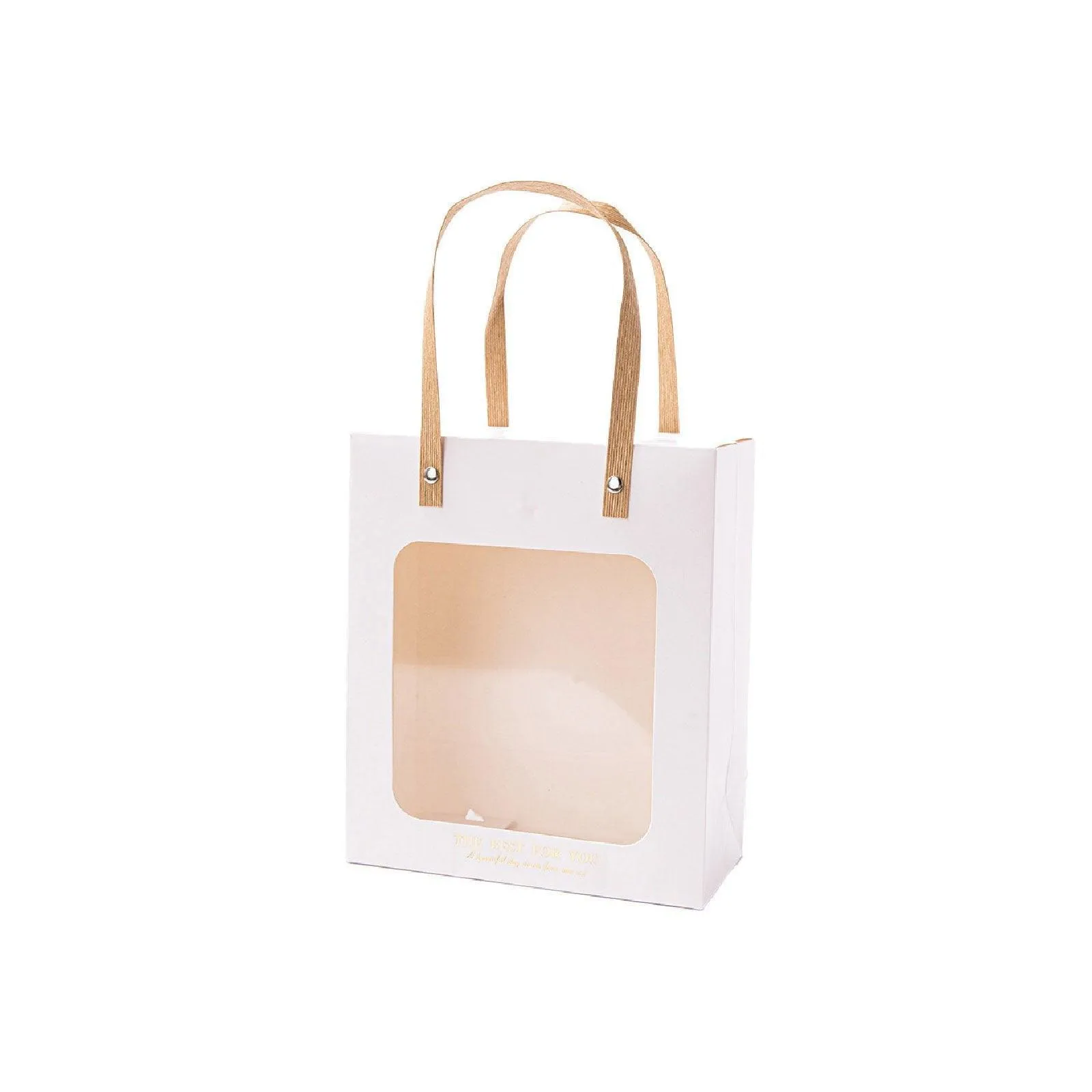 Gift Presentation with Window Gift Bags 3 Colors 20PCS